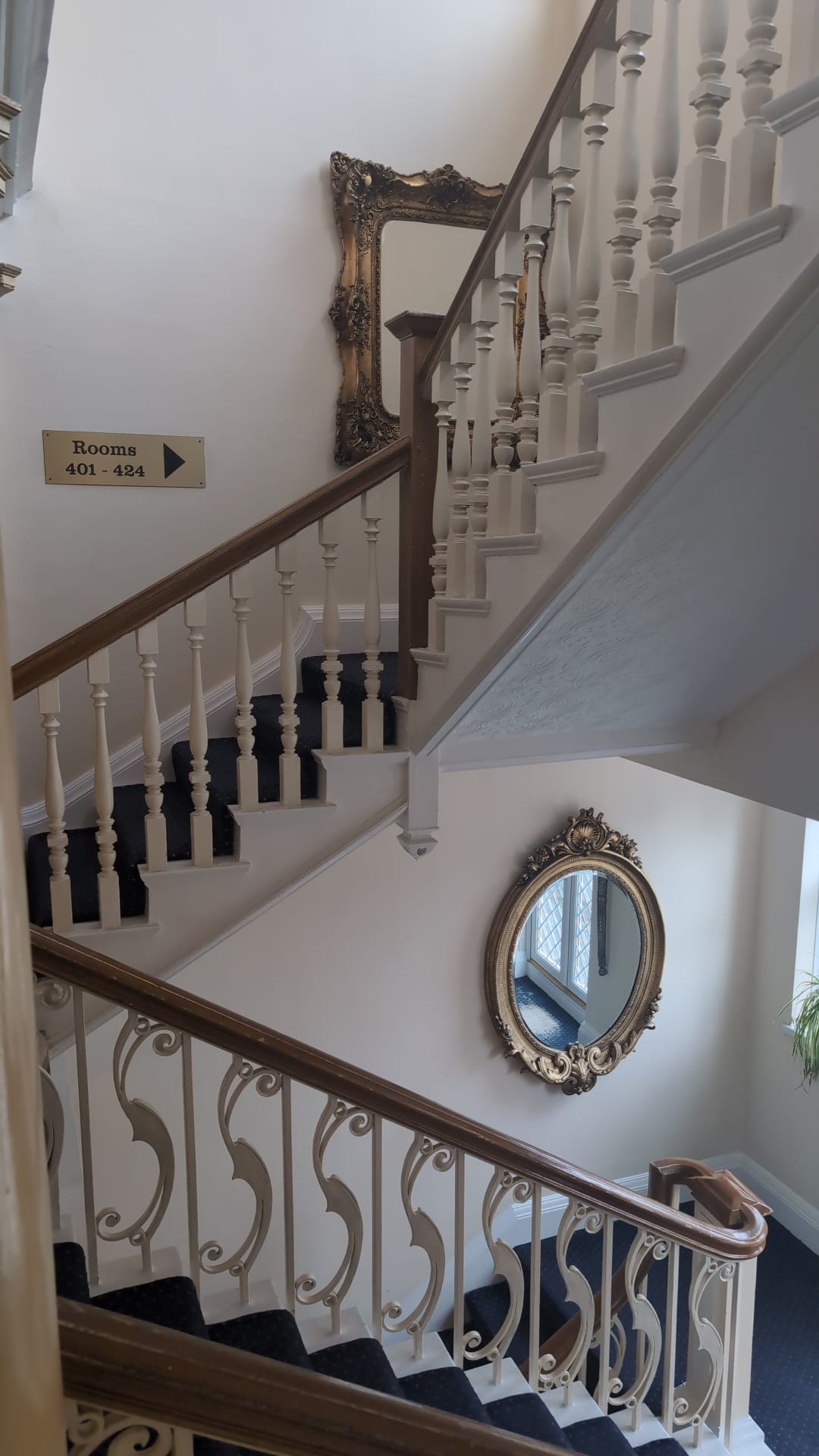 Mahogany staircase